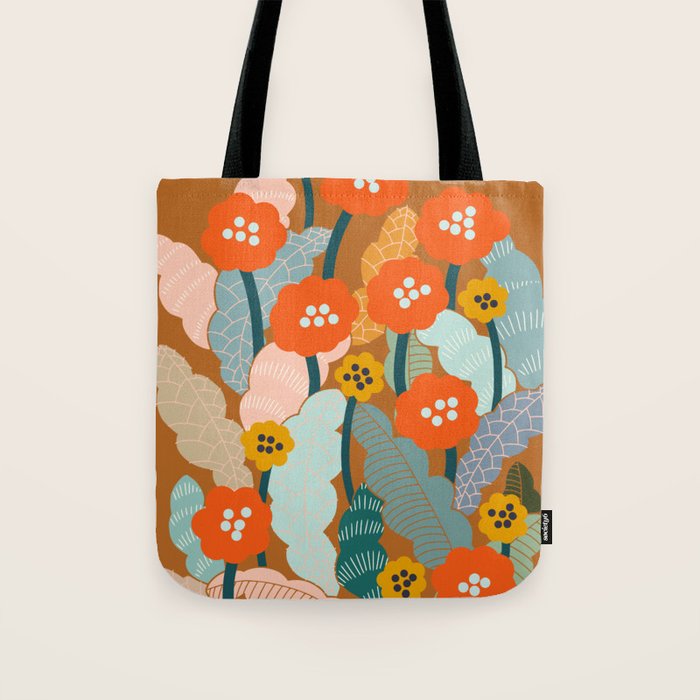 Meadow vibes rust Tote Bag Gallery Image 1