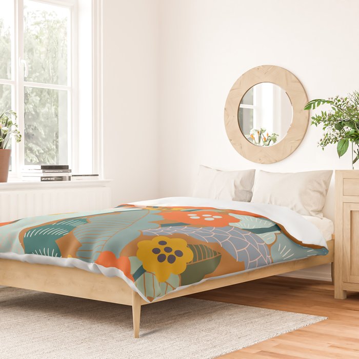 Meadow vibes rust Duvet Cover Gallery Image 2