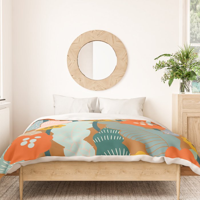 Meadow vibes rust Duvet Cover Gallery Image 3