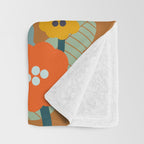 Meadow vibes rust Throw Blanket Gallery Image 3