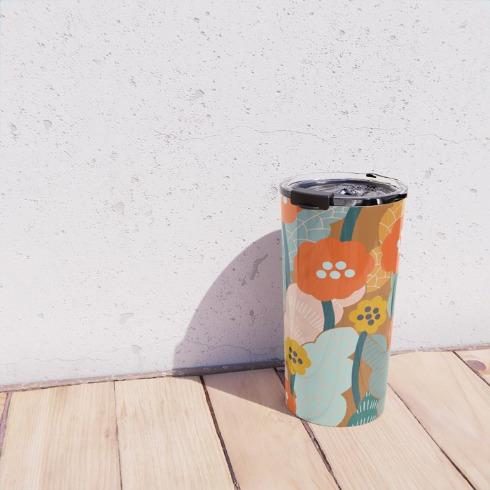 Meadow vibes rust Travel Mug Gallery Image 4