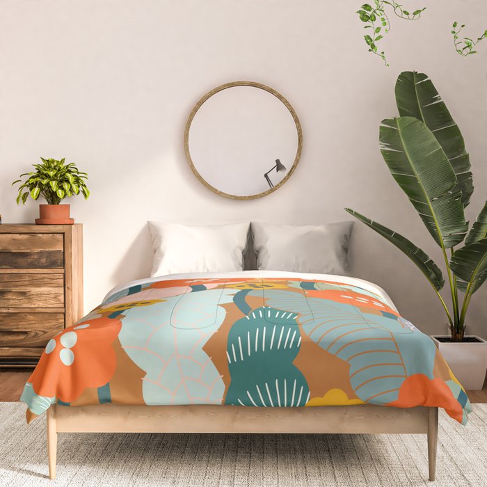 Meadow vibes rust Comforter Gallery Image 3