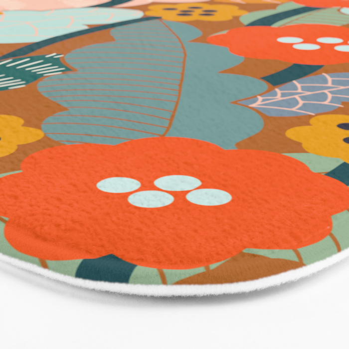 Meadow vibes rust Bath Mat Gallery Image 3