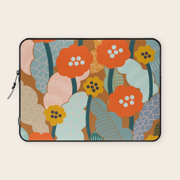 Meadow vibes rust Laptop Sleeve Gallery Image 1