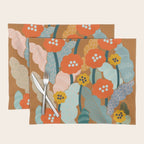 Meadow vibes rust Placemat Gallery Image 1