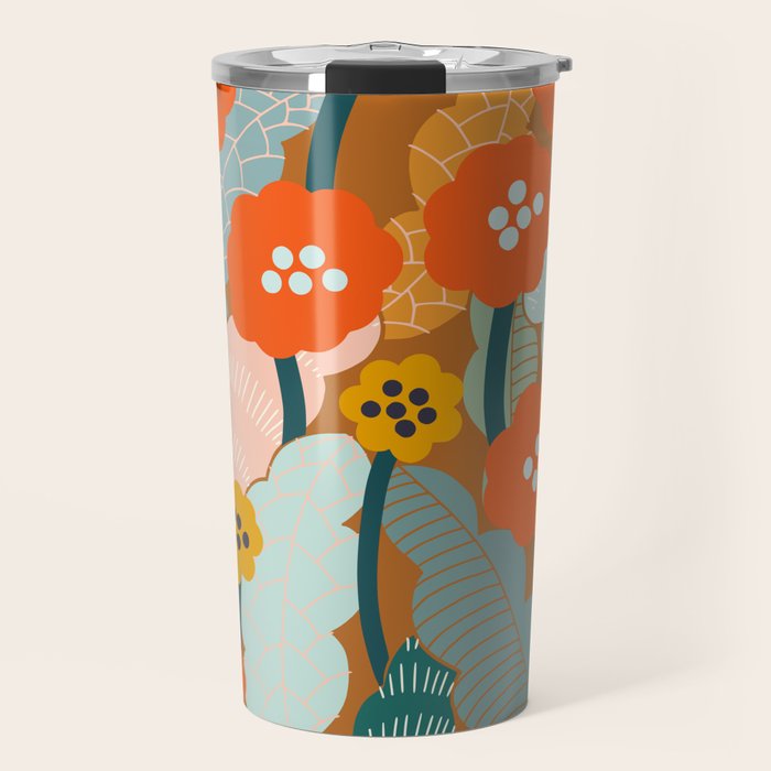 Meadow vibes rust Travel Mug Gallery Image 1