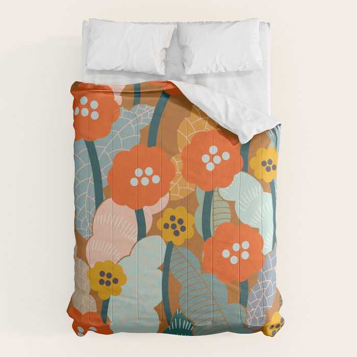 Meadow vibes rust Comforter Gallery Image 6