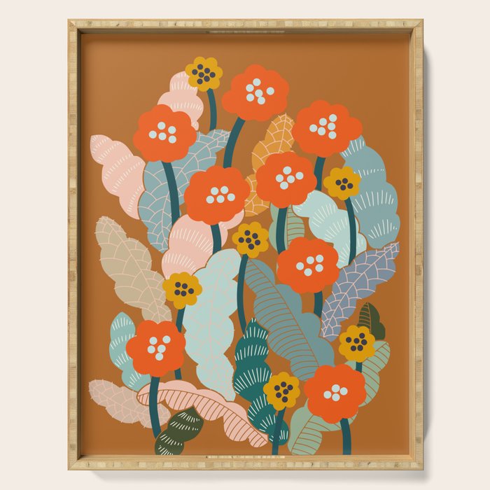 Meadow vibes rust Serving Tray Gallery Image 1