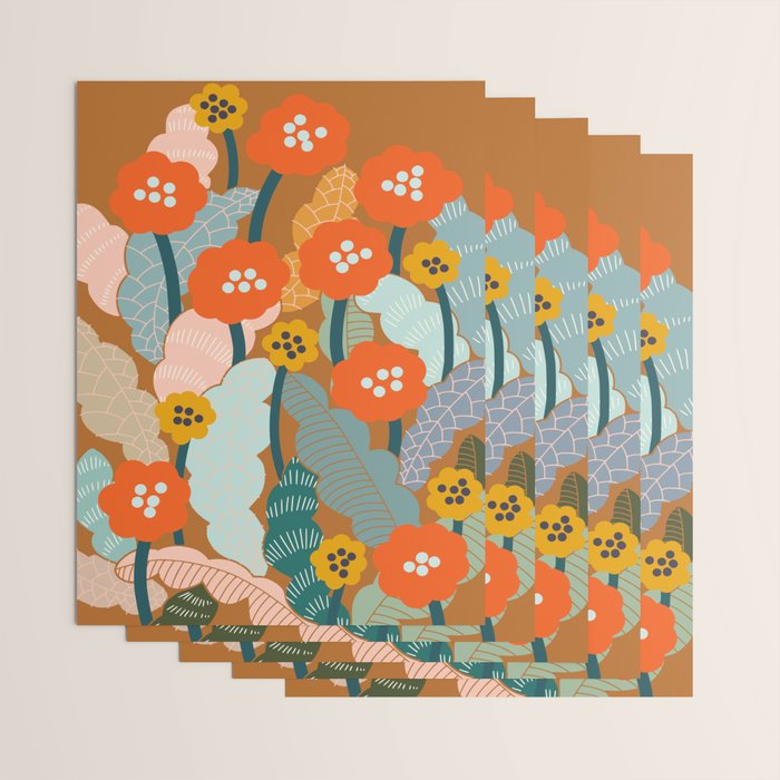 Meadow vibes rust Wrapping Paper Gallery Image 3
