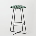 Atomic Age 1950s Retro Starburst Pattern in Black and Mid-Century Modern Mint Stool Gallery Image 1
