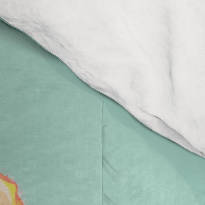 Capricorn Feelings in Pastel Green | Zodiac Series Comforter Gallery Image 4