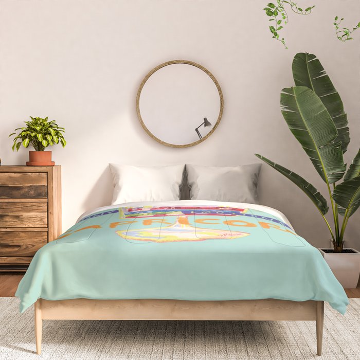 Capricorn Feelings in Pastel Green | Zodiac Series Comforter Gallery Image 3