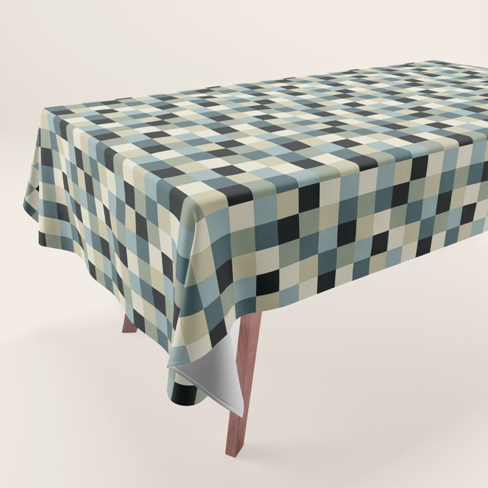 Bold Muted Checks Pattern - Small III Tablecloth Gallery Image 1