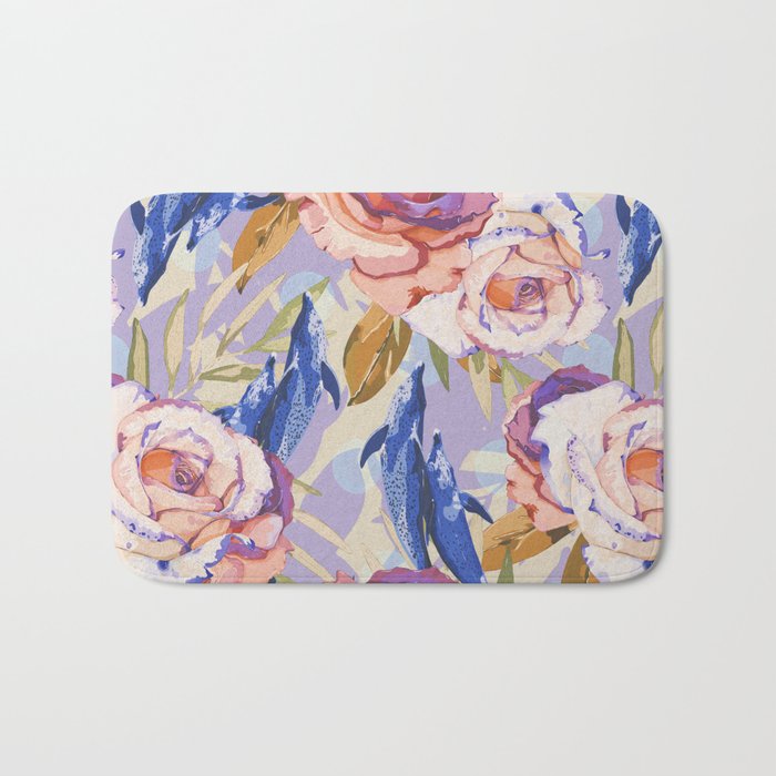 Dolphins in the roses A Bath Mat Gallery Image 1