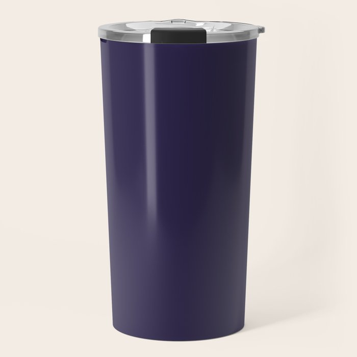 Fig Purple Solid Color Travel Mug Gallery Image 1