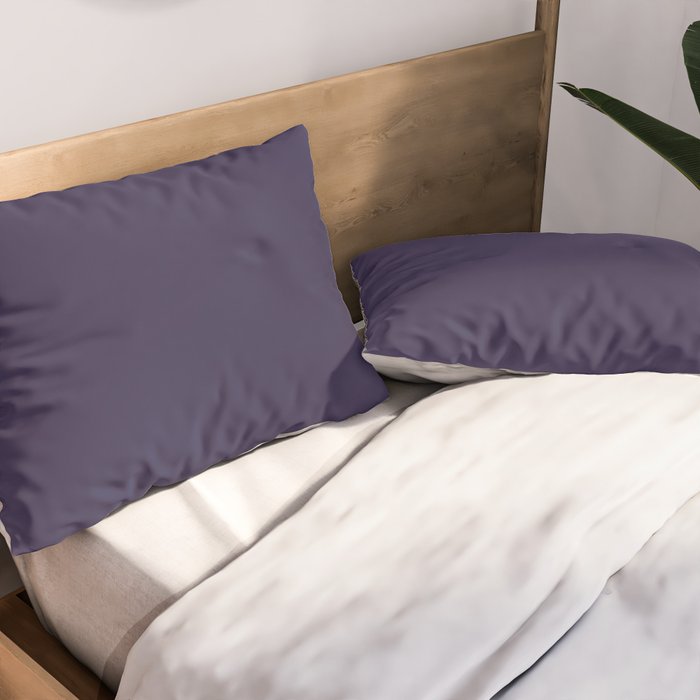 Fig Purple Solid Color Pillow Sham Gallery Image 2