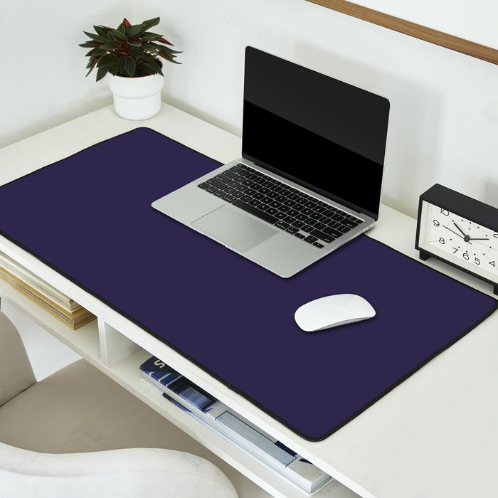 Fig Purple Solid Color Desk Mat Gallery Image 2