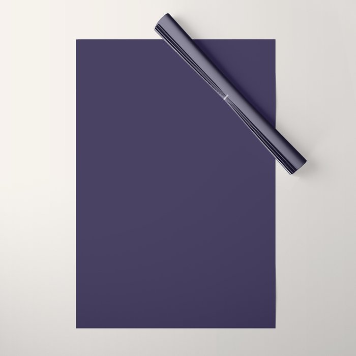 Fig Purple Solid Color Wrapping Paper Gallery Image 1