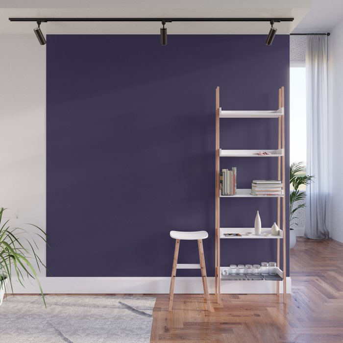 Fig Purple Solid Color Wall Mural Gallery Image 1