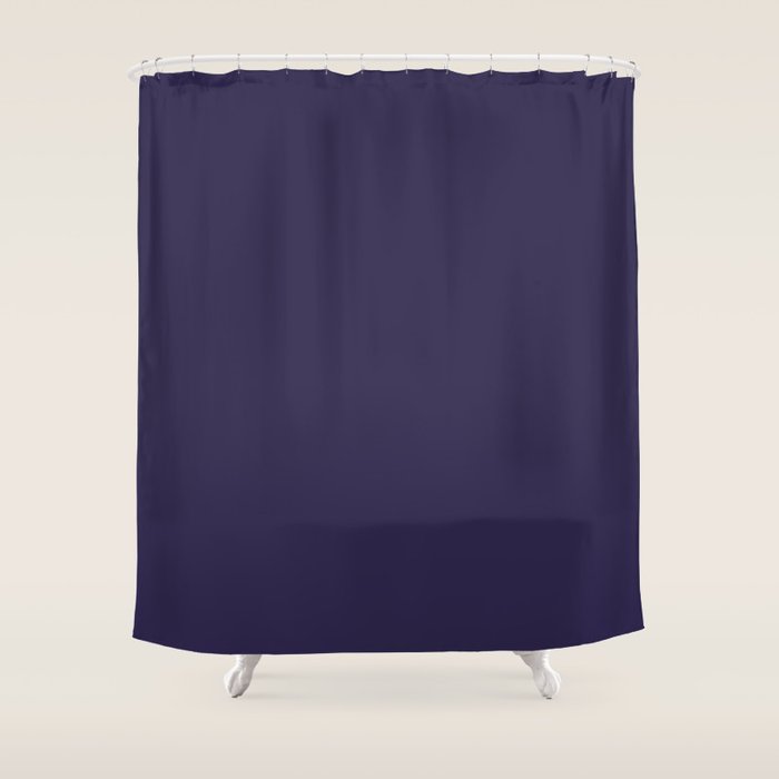 Fig Purple Solid Color Shower Curtain Gallery Image 1