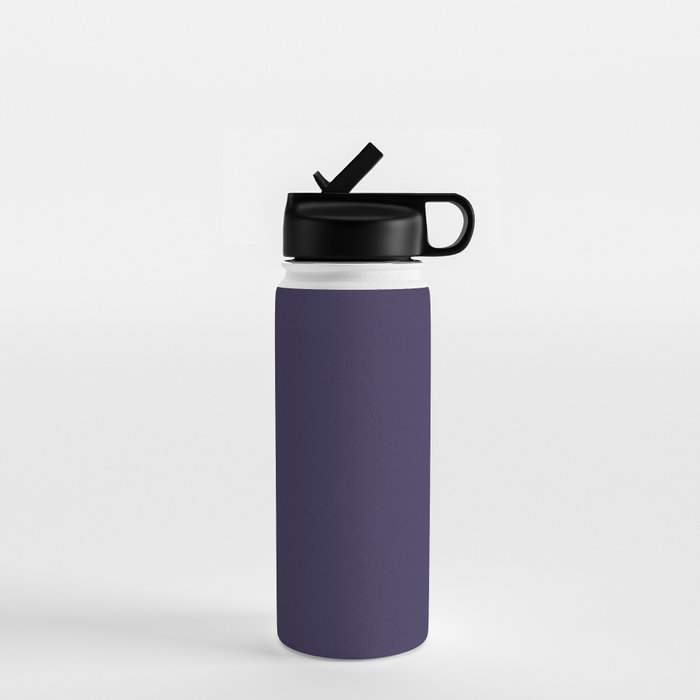 Fig Purple Solid Color Water Bottle Gallery Image 1
