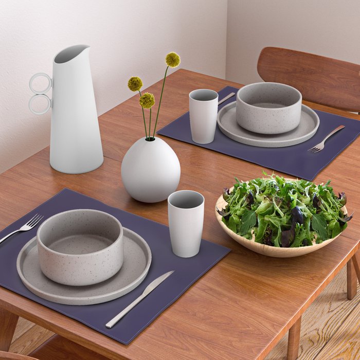 Fig Purple Solid Color Placemat Gallery Image 2