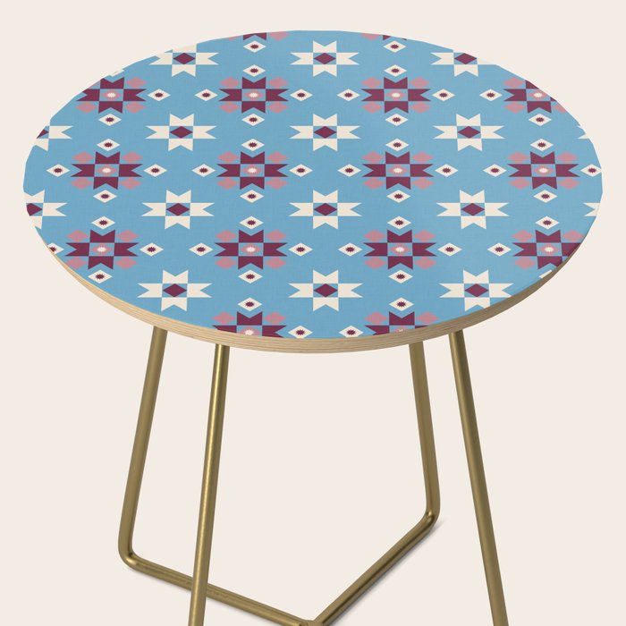 Modern quilt - blue Side Table Gallery Image 2