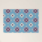 Modern quilt - blue Welcome Mat Gallery Image 1