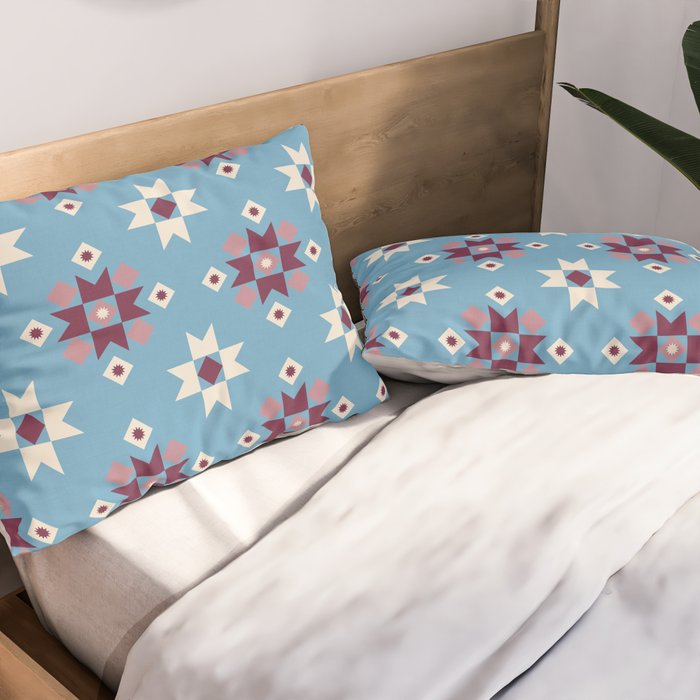 Modern quilt - blue Pillow Sham Gallery Image 2