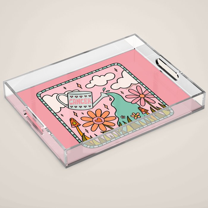 Cancer Zodiac Garden Acrylic Tray Gallery Image 1