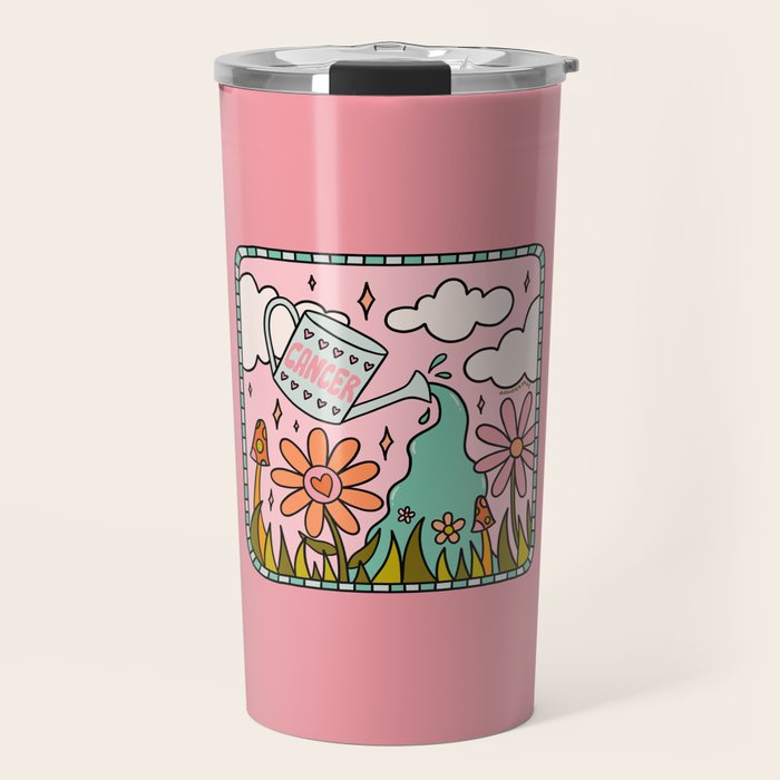Cancer Zodiac Garden Travel Mug Gallery Image 1