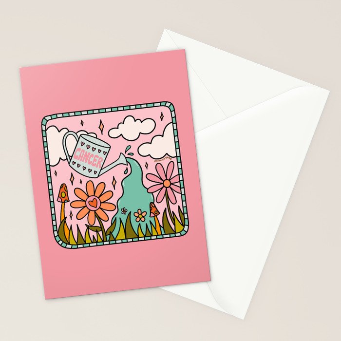Cancer Zodiac Garden Stationery Card Gallery Image 2