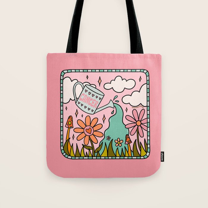 Cancer Zodiac Garden Tote Bag Gallery Image 1