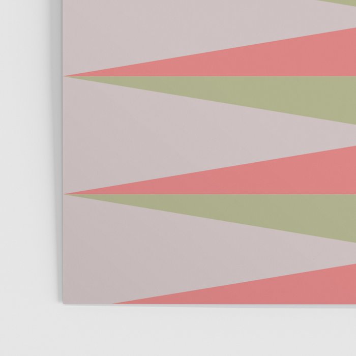 Geometric pattern rose and light green Poster Gallery Image 3