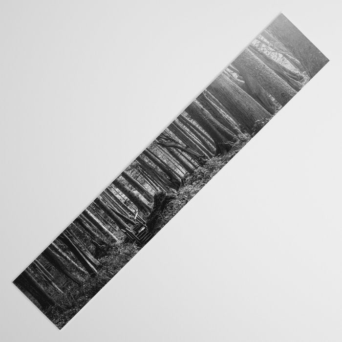 Adventure Nature Path Black and White Table Runner Gallery Image 3