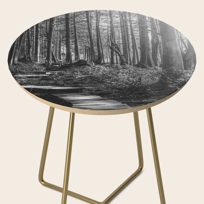 Adventure Nature Path Black and White Side Table Gallery Image 2