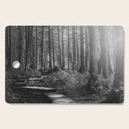 Adventure Nature Path Black and White Cutting Board Gallery Image 1