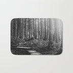Adventure Nature Path Black and White Bath Mat Gallery Image 1