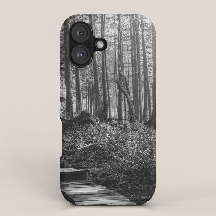 Adventure Nature Path Black and White iPhone Case Gallery Image 1