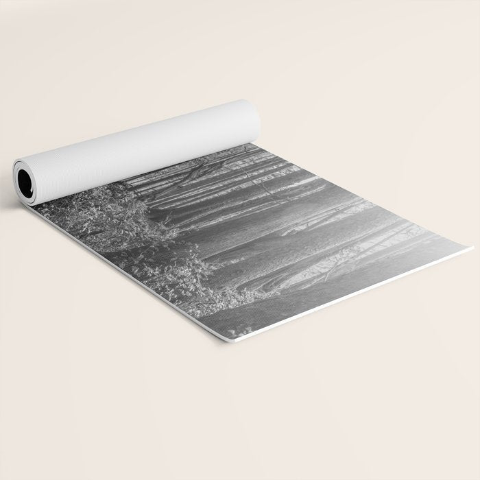 Adventure Nature Path Black and White Yoga Mat Gallery Image 2