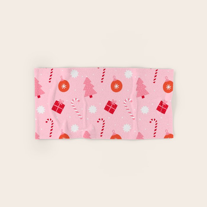 Christmas Fun - Pink Palette  Bath Towel Gallery Image 1