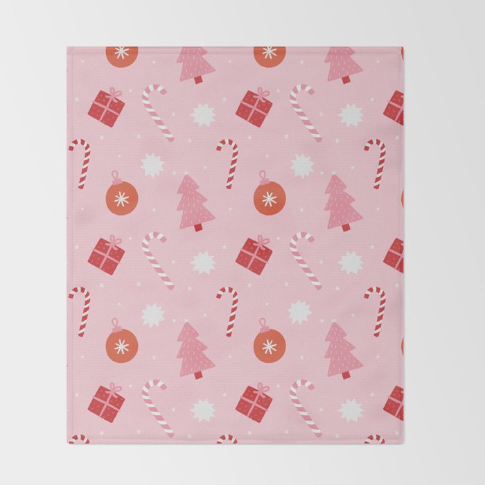 Christmas Fun - Pink Palette  Throw Blanket Gallery Image 2