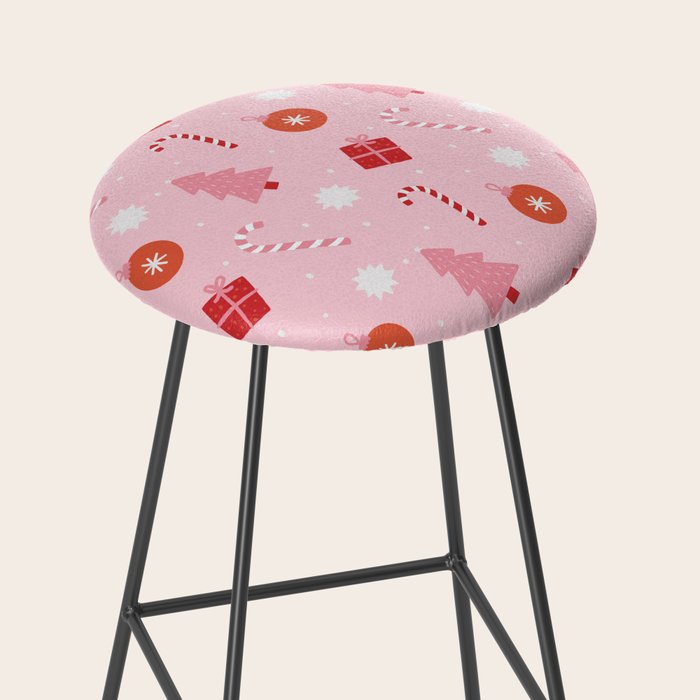 Christmas Fun - Pink Palette  Stool Gallery Image 2