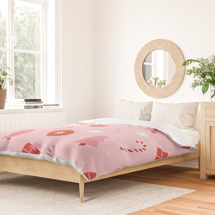 Christmas Fun - Pink Palette  Duvet Cover Gallery Image 2
