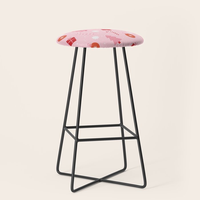Christmas Fun - Pink Palette  Stool Gallery Image 1