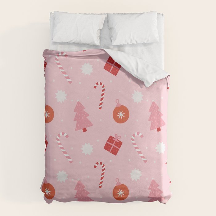 Christmas Fun - Pink Palette  Duvet Cover Gallery Image 6