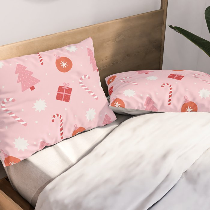 Christmas Fun - Pink Palette  Pillow Sham Gallery Image 2