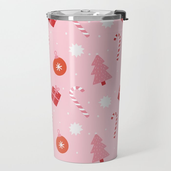 Christmas Fun - Pink Palette  Travel Mug Gallery Image 2