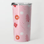 Christmas Fun - Pink Palette  Travel Mug Gallery Image 3