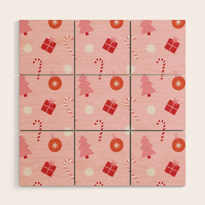 Christmas Fun - Pink Palette  Wood Wall Art Gallery Image 1